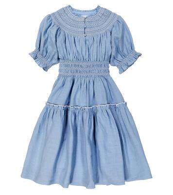 Evelina embroidered ramie dress | C'era Una Volta