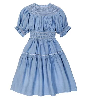 Evelina embroidered ramie dress | C'era Una Volta