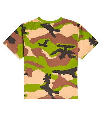 Camouflage cotton-blend jersey T-shirt | Moschino Kids