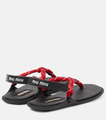 Sandalen Riviere mit Leder | Miu Miu