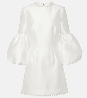 Bridal Cristine faux pearl-trimmed minidress | Rebecca Vallance