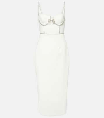 Verziertes Midikleid aus Crêpe | Self-Portrait