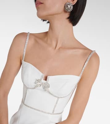 Verziertes Midikleid aus Crêpe | Self-Portrait