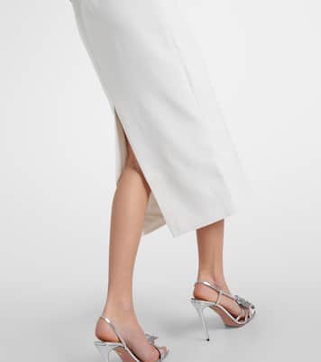 Verziertes Midikleid aus Crêpe | Self-Portrait