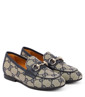 Horsebit GG Canvas loafers | Gucci Kids