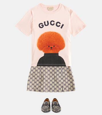 Horsebit GG Canvas loafers | Gucci Kids
