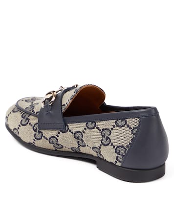 Horsebit GG Canvas loafers | Gucci Kids