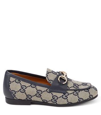 Horsebit GG Canvas loafers | Gucci Kids