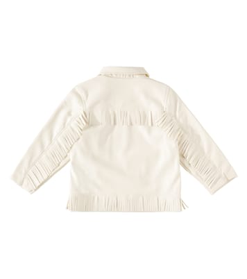 Fringed faux leather jacket | Stella McCartney Kids