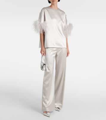 Weite Hose aus Seidensatin | Valentino