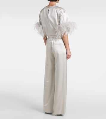 Weite Hose aus Seidensatin | Valentino