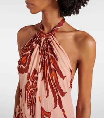 Robe longue imprimée en soie | Johanna Ortiz