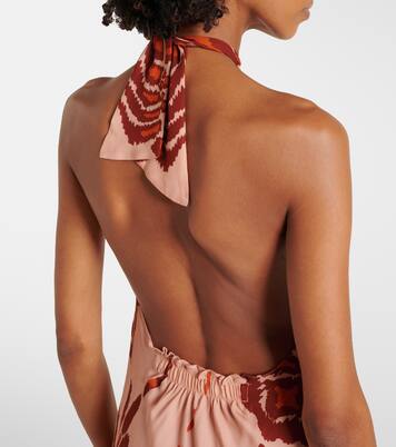 Robe longue imprimée en soie | Johanna Ortiz