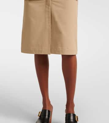 Saharienne cotton gabardine cargo skirt | Chloé