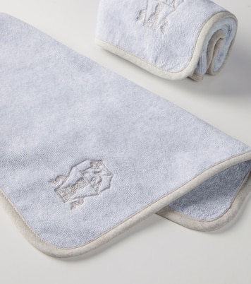 Set of 2 cotton terry hand towels  | Brunello Cucinelli