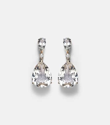 Boucles d'oreilles Sophia en or 14 ct, diamants et topaze | Mateo