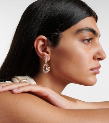 Boucles d'oreilles Sophia en or 14 ct, diamants et topaze | Mateo