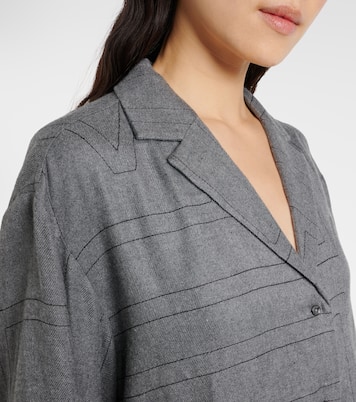 Pyjama-Hemd aus Flanell | Toteme