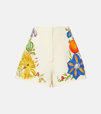 Bedruckte High-Rise Shorts Flores | Alémais