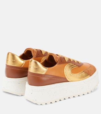 Plateau-Sneakers Awake aus Leder | Clergerie