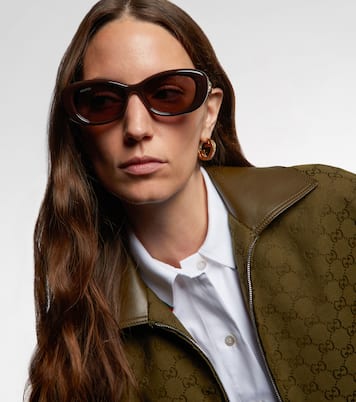 Lunettes de soleil Double G ovales | Gucci