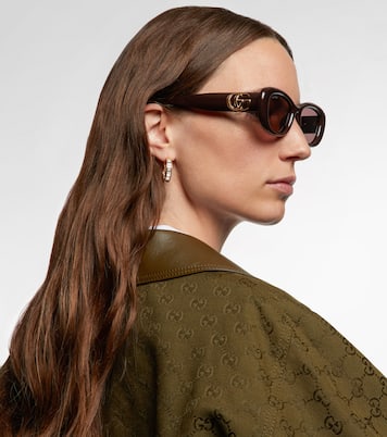 Lunettes de soleil Double G ovales | Gucci