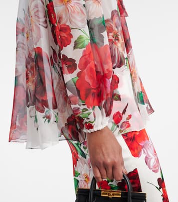 Blouse en soie à fleurs | Dolce&Gabbana