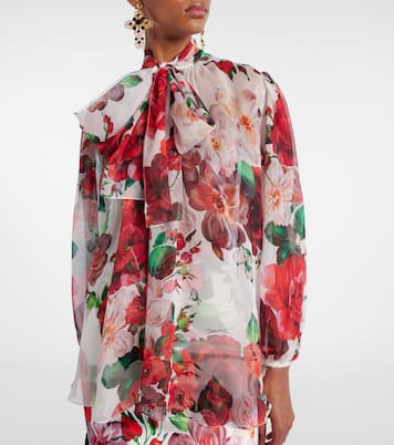 Blouse en soie à fleurs | Dolce&Gabbana