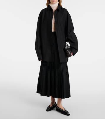 Plissé wool-blend maxi skirt | Junya Watanabe