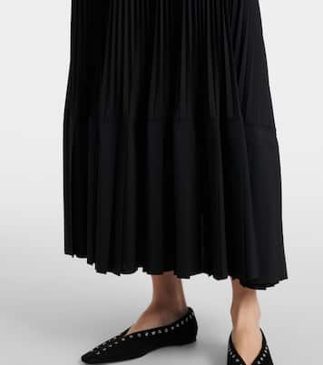Plissé wool-blend maxi skirt | Junya Watanabe