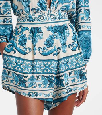 Printed high-rise shorts | Adriana Degreas