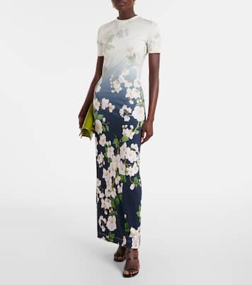 Abito lungo con stampa floreale | Oscar de la Renta