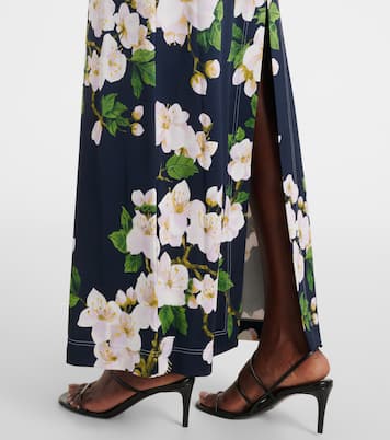 Abito lungo con stampa floreale | Oscar de la Renta