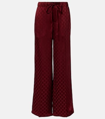 GG satin wide-leg pants | Gucci