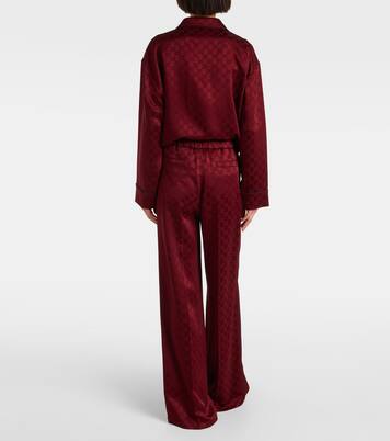 GG satin wide-leg pants | Gucci