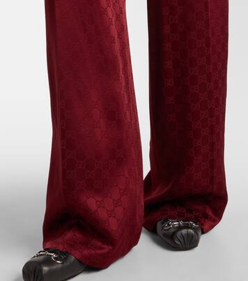 GG satin wide-leg pants | Gucci