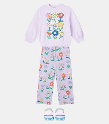 Printed cotton jersey sweatshirt | Stella McCartney Kids