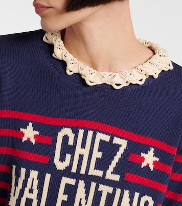 Pull Chez Valentino rayé en coton | Valentino