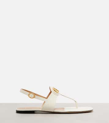 VLogo Signature leather thong sandals | Valentino Garavani