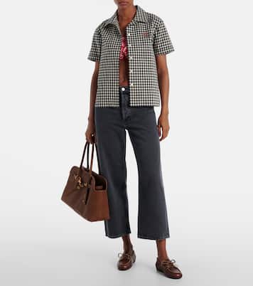 Mid-Rise Wide-Leg Cropped Jeans Arc | Agolde