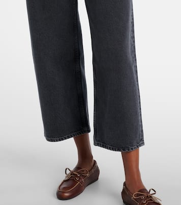 Mid-Rise Wide-Leg Cropped Jeans Arc | Agolde