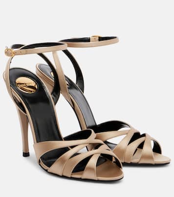 Chandelle 110 crêpe satin sandals | Saint Laurent