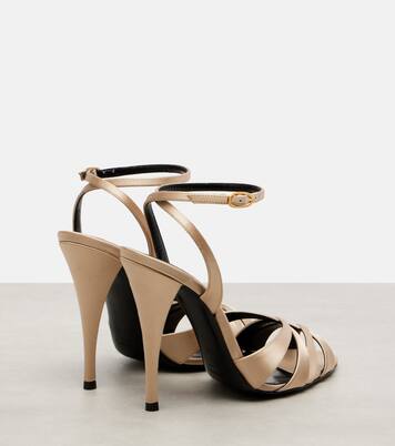 Chandelle 110 crêpe satin sandals | Saint Laurent