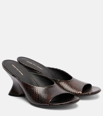 Wedge-Pantoletten 75 aus Leder | Dries Van Noten