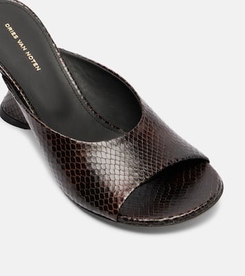 Wedge-Pantoletten 75 aus Leder | Dries Van Noten