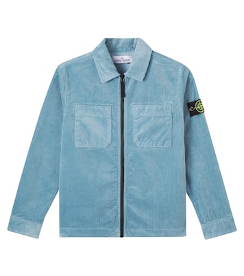 Compass cotton-blend corduroy overshirt | Stone Island Junior
