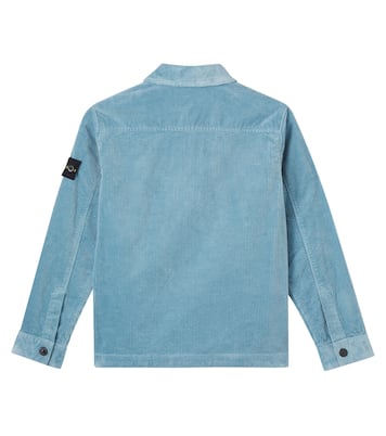 Compass cotton-blend corduroy overshirt | Stone Island Junior
