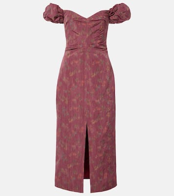 Abito lungo Adelaine con maniche a sbuffo e stampa floreale | Markarian