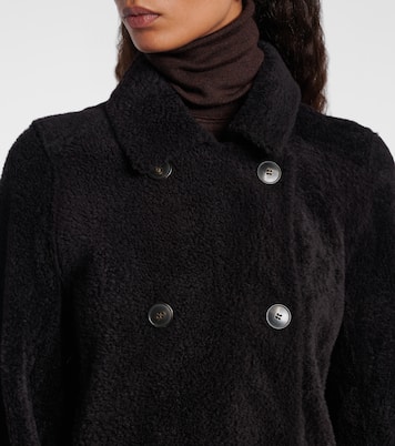 Double-breasted shearling coat | Yves Salomon