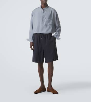 Linen canvas Bermuda shorts | Giorgio Armani